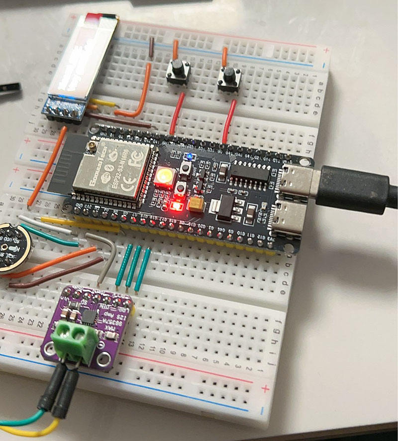 面包板42引脚接线完成图
