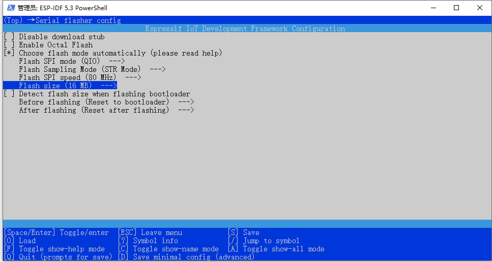 选择flash size大小