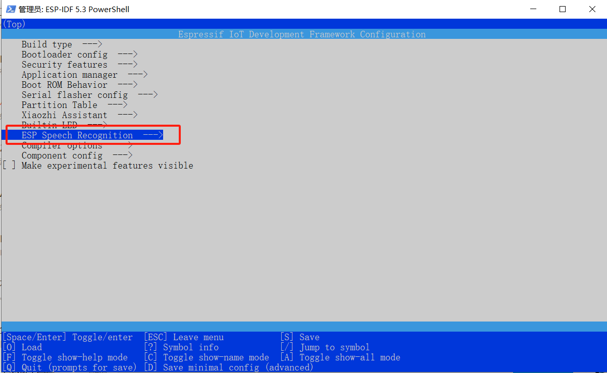 ESP Speech Recognition配置项